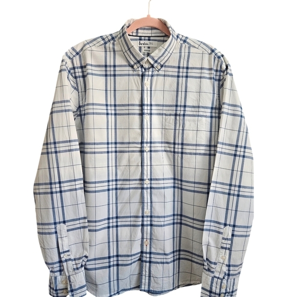 Boden Mens Plaid Long Sleeve Button Down Sz Large - Picture 2 of 10